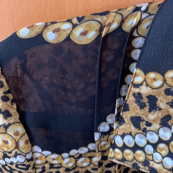 Animal Print Sheer Blouse - Picture 5 of 5